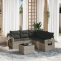 Garden sofa set 6 pieces and gray synthetic rattan cushions by , Garden sets - Ref: Foro24-3252499, Price: 452,15 €, Discount: %