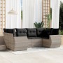 Garden sofa set 6 pieces and gray synthetic rattan cushions by , Modular outdoor sofas - Ref: Foro24-3221781, Price: 498,58 €...