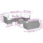 Set of 10-piece garden sofas with light gray synthetic rattan cushions by , Garden sets - Ref: Foro24-3254169, Price: 760,84 ...