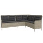 Gartensofa in L-Form mit Kissen aus hellem grauem PE-Rattan. von , Outdoor-Sofas - Ref: Foro24-369005, Preis: 348,48 €, Rabat...