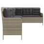 Gartensofa in L-Form mit Kissen aus hellem grauem PE-Rattan. von , Outdoor-Sofas - Ref: Foro24-369005, Preis: 348,48 €, Rabat...