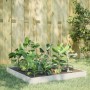 Arriate de acero blanco 100x100x18,5 cm de , Maceteros y jardineras - Ref: Foro24-851011, Precio: 44,99 €, Descuento: %