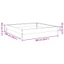 Arriate de acero blanco 100x100x18,5 cm de , Maceteros y jardineras - Ref: Foro24-851011, Precio: 44,99 €, Descuento: %