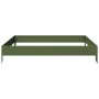 Olive green steel flowerbed 100x100x18.5 cm by , Pots and planters - Ref: Foro24-851013, Price: 44,56 €, Discount: %