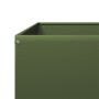 Olive green steel flowerbed 100x100x18.5 cm by , Pots and planters - Ref: Foro24-851013, Price: 44,56 €, Discount: %