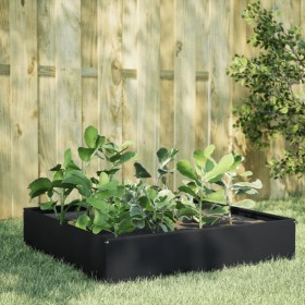 Black steel flowerbed 100x100x26 cm by , Pots and planters - Ref: Foro24-851024, Price: 61,99 €, Discount: %