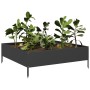 Black steel flowerbed 100x100x26 cm by , Pots and planters - Ref: Foro24-851024, Price: 61,09 €, Discount: %