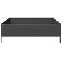 Black steel flowerbed 100x100x26 cm by , Pots and planters - Ref: Foro24-851024, Price: 61,09 €, Discount: %