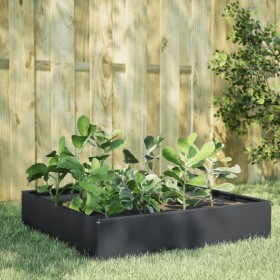 Arriate de acero gris antracita 100x100x33,5 cm de , Maceteros y jardineras - Ref: Foro24-851026, Precio: 63,99 €, Descuento: %