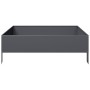 Anthracite grey steel flowerbed 100x100x33.5 cm by , Pots and planters - Ref: Foro24-851026, Price: 63,99 €, Discount: %