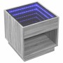 Coffee table with Infinity LED gray Sonoma 50x50x50 cm by , Nightstands - Ref: Foro24-3284089, Price: 106,48 €, Discount: %