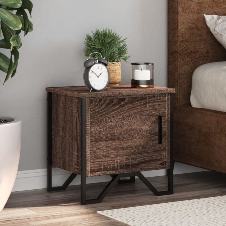 Engineered wood brown oak bedside table 40x30x40 cm by , Nightstands - Ref: Foro24-848522, Price: 40,22 €, Discount: %