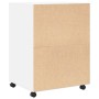 Armario con ruedas madera de ingeniería blanco 60x48x81 cm de , Armarios archivadores - Ref: Foro24-853164, Precio: 84,22 €, ...