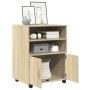 Engineered wood rolling cabinet in Sonoma oak, 60x48x81 cm. by , Filing cabinets - Ref: Foro24-853166, Price: 81,99 €, Discou...