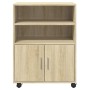 Engineered wood rolling cabinet in Sonoma oak, 60x48x81 cm. by , Filing cabinets - Ref: Foro24-853166, Price: 81,99 €, Discou...