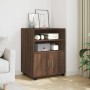 Engineered wood brown oak 60x48x81 cm wheeled cabinet by , Filing cabinets - Ref: Foro24-853170, Price: 84,10 €, Discount: %