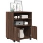 Engineered wood brown oak 60x48x81 cm wheeled cabinet by , Filing cabinets - Ref: Foro24-853170, Price: 84,10 €, Discount: %