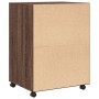 Engineered wood brown oak 60x48x81 cm wheeled cabinet by , Filing cabinets - Ref: Foro24-853170, Price: 84,10 €, Discount: %