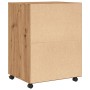 Engineered oak wood artisan wardrobe with wheels, 60x48x81 cm. by , Filing cabinets - Ref: Foro24-853172, Price: 83,89 €, Dis...