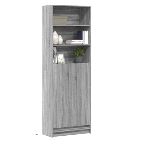 Aparador con LED madera ingeniería gris Sonoma 69x32,5x200 cm de , Aparadores - Ref: Foro24-3307910, Precio: 171,99 €, Descue...