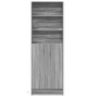 Aparador con LED madera ingeniería gris Sonoma 69x32,5x200 cm de , Aparadores - Ref: Foro24-3307910, Precio: 172,32 €, Descue...