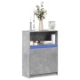 Sideboard with LED in gray concrete engineered wood 72x34x100 cm by , Sideboards - Ref: Foro24-852162, Price: 88,97 €, Discou...