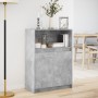 Sideboard with LED in gray concrete engineered wood 72x34x100 cm by , Sideboards - Ref: Foro24-852162, Price: 88,97 €, Discou...