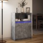 Sideboard with LED in gray concrete engineered wood 72x34x100 cm by , Sideboards - Ref: Foro24-852162, Price: 88,97 €, Discou...