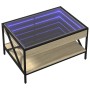 Mesa de centro con Infinity LED roble Sonoma 70x50x38 cm de , Mesas de centro - Ref: Foro24-847703, Precio: 105,40 €, Descuen...