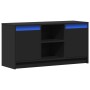 Mueble de TV con LED madera de ingeniería negro 100x34x50 cm de , Muebles TV - Ref: Foro24-852188, Precio: 82,80 €, Descuento: %