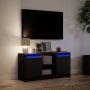 Mueble de TV con LED madera de ingeniería negro 100x34x50 cm de , Muebles TV - Ref: Foro24-852188, Precio: 82,80 €, Descuento: %