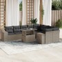 Set sofás jardín 10 pzas con cojines ratán sintético gris claro de , Conjuntos de jardín - Ref: Foro24-3269392, Precio: 796,7...