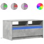 Mesa de centro con luces LED madera de ingeniería gris hormigón de , Mesas de centro - Ref: Foro24-851994, Precio: 94,25 €, D...