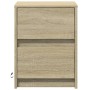 Bedside tables with LED lights 2 units engineered wood Sonoma oak by , Nightstands - Ref: Foro24-852038, Price: 96,95 €, Disc...