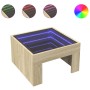 Mesa de centro con Infinity LED roble Sonoma 50x50x30 cm de , Mesas de centro - Ref: Foro24-847604, Precio: 82,39 €, Descuent...