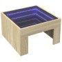 Mesa de centro con Infinity LED roble Sonoma 50x50x30 cm de , Mesas de centro - Ref: Foro24-847604, Precio: 82,39 €, Descuent...