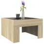 Coffee table with Infinity LED Sonoma oak 50x50x30 cm by , Coffee table - Ref: Foro24-847604, Price: 82,39 €, Discount: %