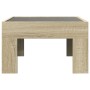 Coffee table with Infinity LED Sonoma oak 50x50x30 cm by , Coffee table - Ref: Foro24-847604, Price: 82,39 €, Discount: %