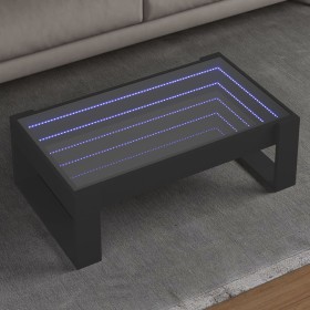 Coffee table with Infinity LED black 90x53x30 cm by , Coffee table - Ref: Foro24-847638, Price: 115,99 €, Discount: %