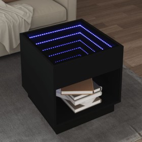 Coffee table with Infinity LED black 50x50x50 cm by , Coffee table - Ref: Foro24-847652, Price: 106,99 €, Discount: %