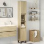 Armario de baño madera contrachapada roble Sonoma 30x30x190 cm de , Muebles de baño - Ref: Foro24-849669, Precio: 93,99 €, De...