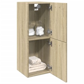 Armario de baño madera contrachapada roble Sonoma 30x30x80 cm de , Muebles de baño - Ref: Foro24-849634, Precio: 45,25 €, Des...