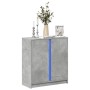 Sideboard with LED in gray concrete engineered wood 77x34x85 cm by , Sideboards - Ref: Foro24-852134, Price: 86,60 €, Discoun...