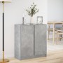 Sideboard with LED in gray concrete engineered wood 77x34x85 cm by , Sideboards - Ref: Foro24-852134, Price: 86,60 €, Discoun...