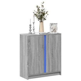 Aparador con LED madera de ingeniería gris Sonoma 77x34x85 cm de , Aparadores - Ref: Foro24-852136, Precio: 88,99 €, Descuent...