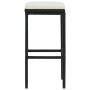 Kitchen stools with cushions 4 pcs black synthetic rattan by vidaXL, Kitchen stools - Ref: Foro24-313446, Price: 91,39 €, Dis...