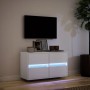 Wall-mounted TV stand with LED lights white 80x31x45 cm by , TV Furniture - Ref: Foro24-852285, Price: 82,47 €, Discount: %