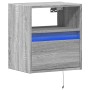 Wall-mounted TV stand with LED lights in Sonoma gray, 41x31x45 cm. by , TV Furniture - Ref: Foro24-852323, Price: 57,49 €, Di...