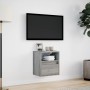 Wall-mounted TV stand with LED lights in Sonoma gray, 41x31x45 cm. by , TV Furniture - Ref: Foro24-852323, Price: 57,49 €, Di...