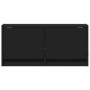 Mueble de TV de pared con luces LED negro 80x31x35 cm de , Muebles TV - Ref: Foro24-852356, Precio: 70,18 €, Descuento: %